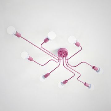 Цветная потолочная люстра SCHEME PINK