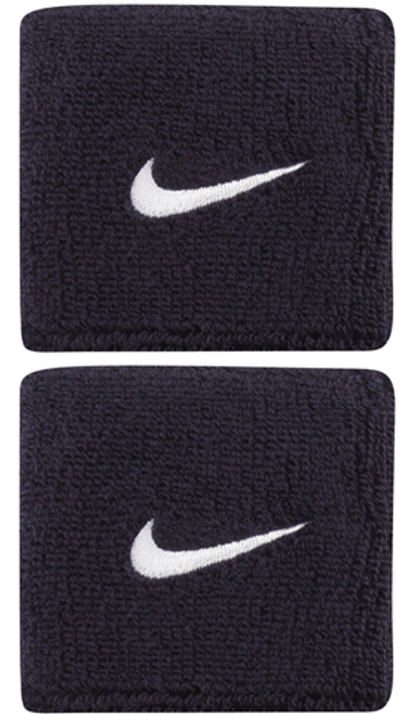Напульсник теннисный Nike Swoosh Wristbands - obsidian/white