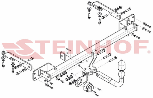 Фаркоп на Honda HR-V 2015-2021 (паспорт и сертификат в комплекте)(без электрики) Steinhof.H-071