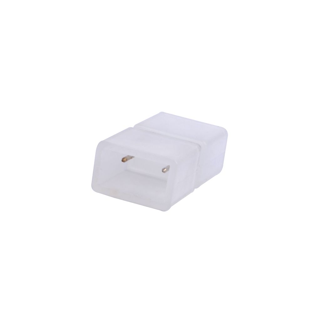 UTC-Q220 K12/B67-NNN CLEAR 025 POLYBAG Соединитель контактный прямой для светодиодных лент 220В 5050 12-14мм, 2 контакта, цвет прозрачный, 25 штук в п