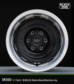 Диск колёсный литой BLACK MUD M560 R17 8,5 ET0 Matte Black / Machined Lip