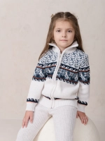 Кофта вязаная на молнии " Птичка"