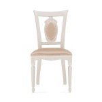 Стул деревянный Woodville Лино молочный, ромб 02, ножки белые