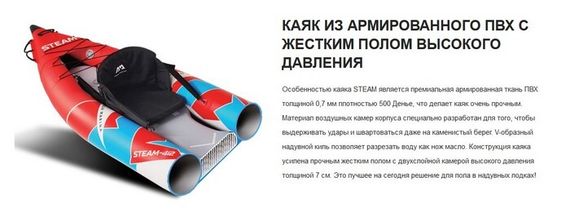 Каяк надувной одноместный Aquamarina Steam - 312 Professional Kayak 1 ( арт. ST-312 )