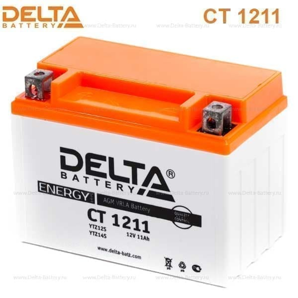 Аккумулятор Delta CT 1211 (12V / 11Ah) [YT12B-BS, YTZ14S]