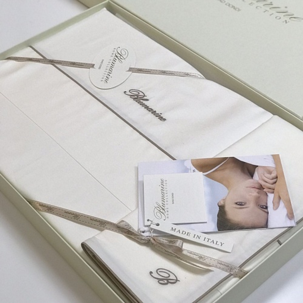 Постельное белье 2 спальное евро Blumarine Profilo Blu Burro