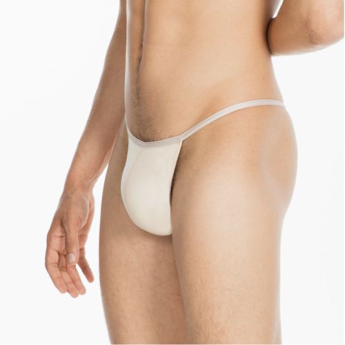 Мужские трусы стринги бежевые HOM PLUME G-String 359931_4000DT