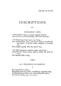 Leaves of grass | W. Whitman