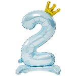 Шар фольгированный Цифра 2 81 см (Голубой)