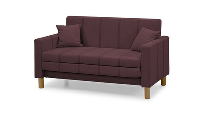 Диван Уют Лайт Velutto 15 120*84*82 см, пурпурный Велютто Выкатной Фиеста
