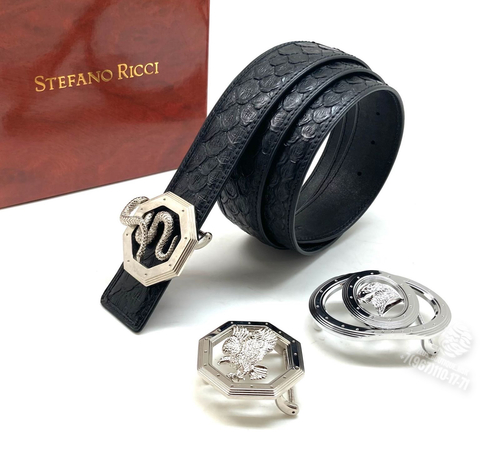 Ремень из кожи питона Stefano Ricci