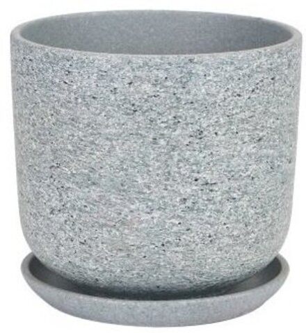 Горшок керамический цилиндр Серый камень 1,6л d15 v1,6 h13