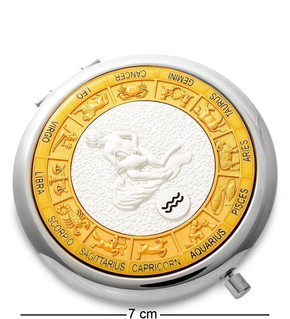 WIN- 02- 1 Зеркало серебр. «Знак Зодиака - Водолей»