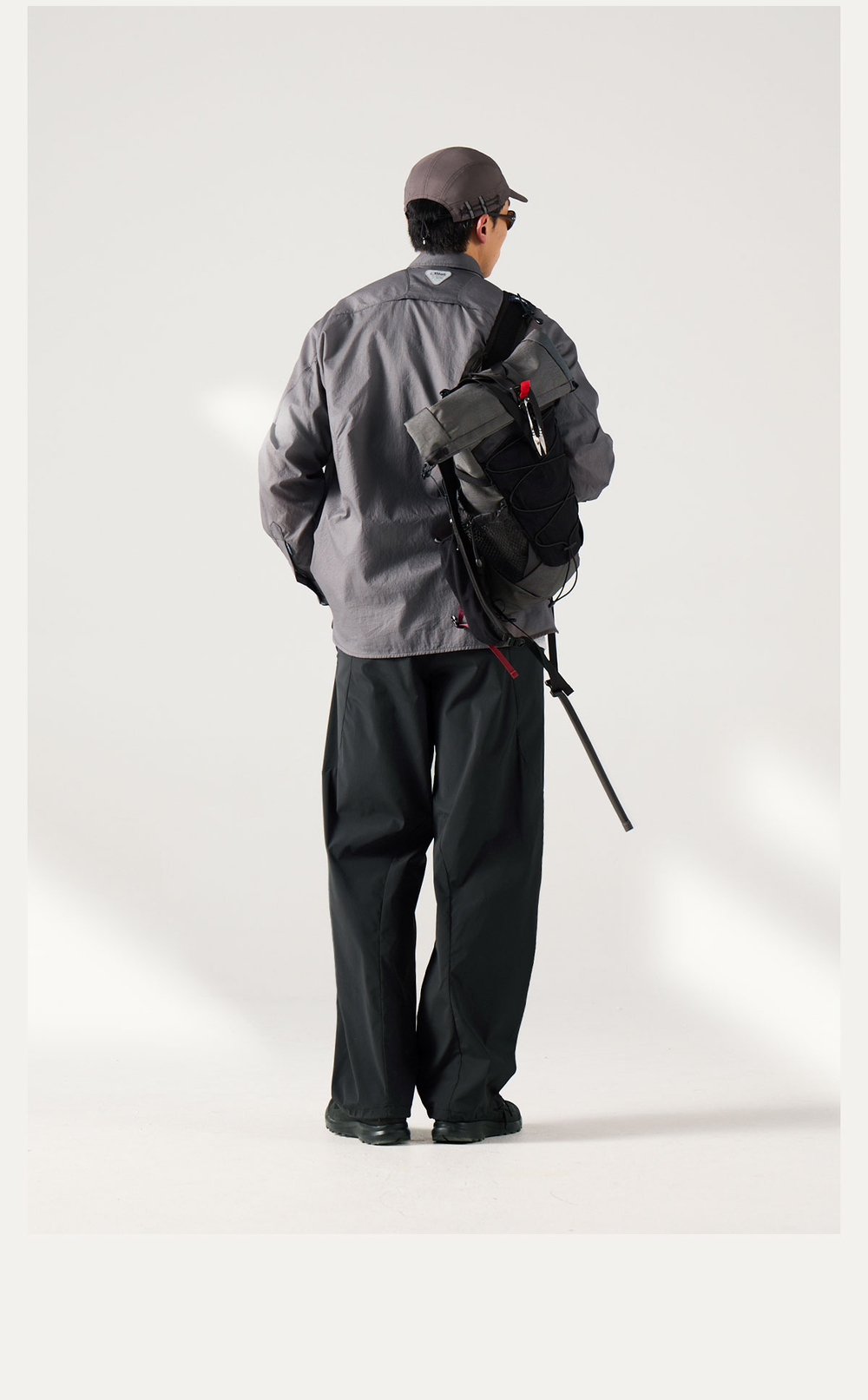 Брюки Nothomme Blue Outdoor Functional Wide-Leg Pants Black Gray