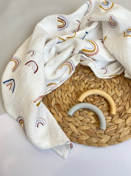 Пелёнка Привет, Малыш муслиновая