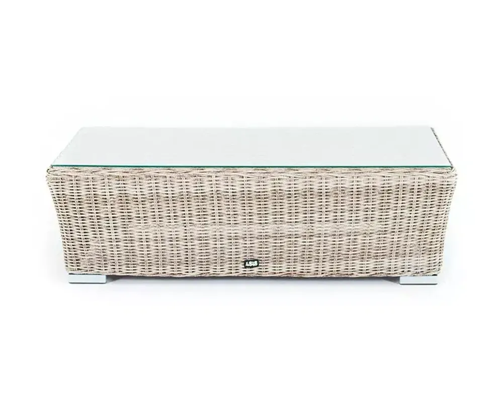 "Капучино" журнальный столик из искусственного ротанга, цвет бежевый