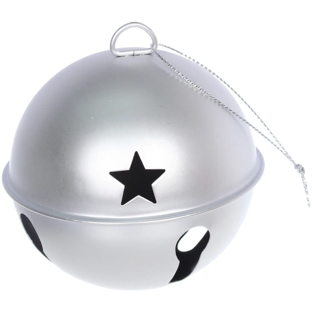 Новогодний шар «Бубенчик» 8.5 см, Серебро