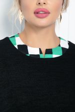 Джемпер Авива (черный/мультиколор) Б11510 LT Collection