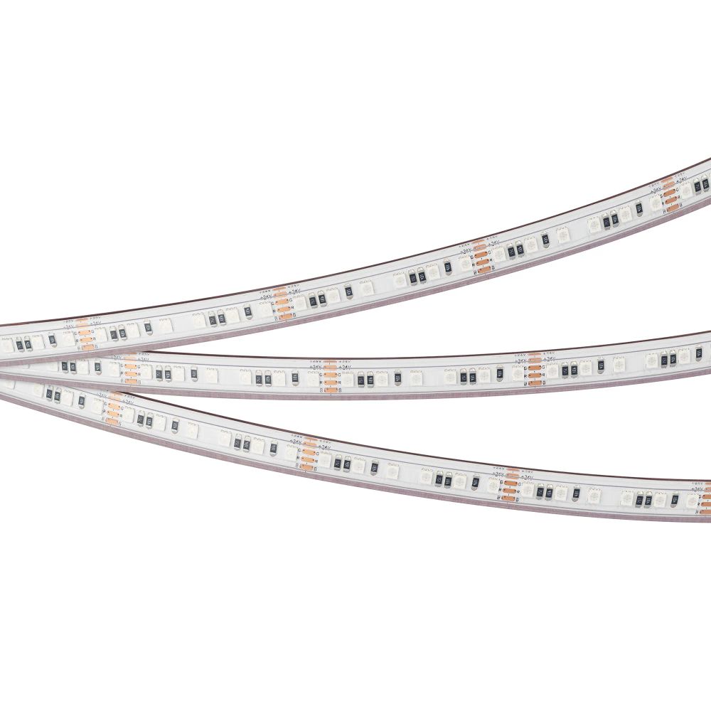 Светодиодная лента герметичная RTW-PS-A120-10mm 24V RGB (12 W/m, IP67, 2835, 5m) (Arlight, 5 лет) 042907