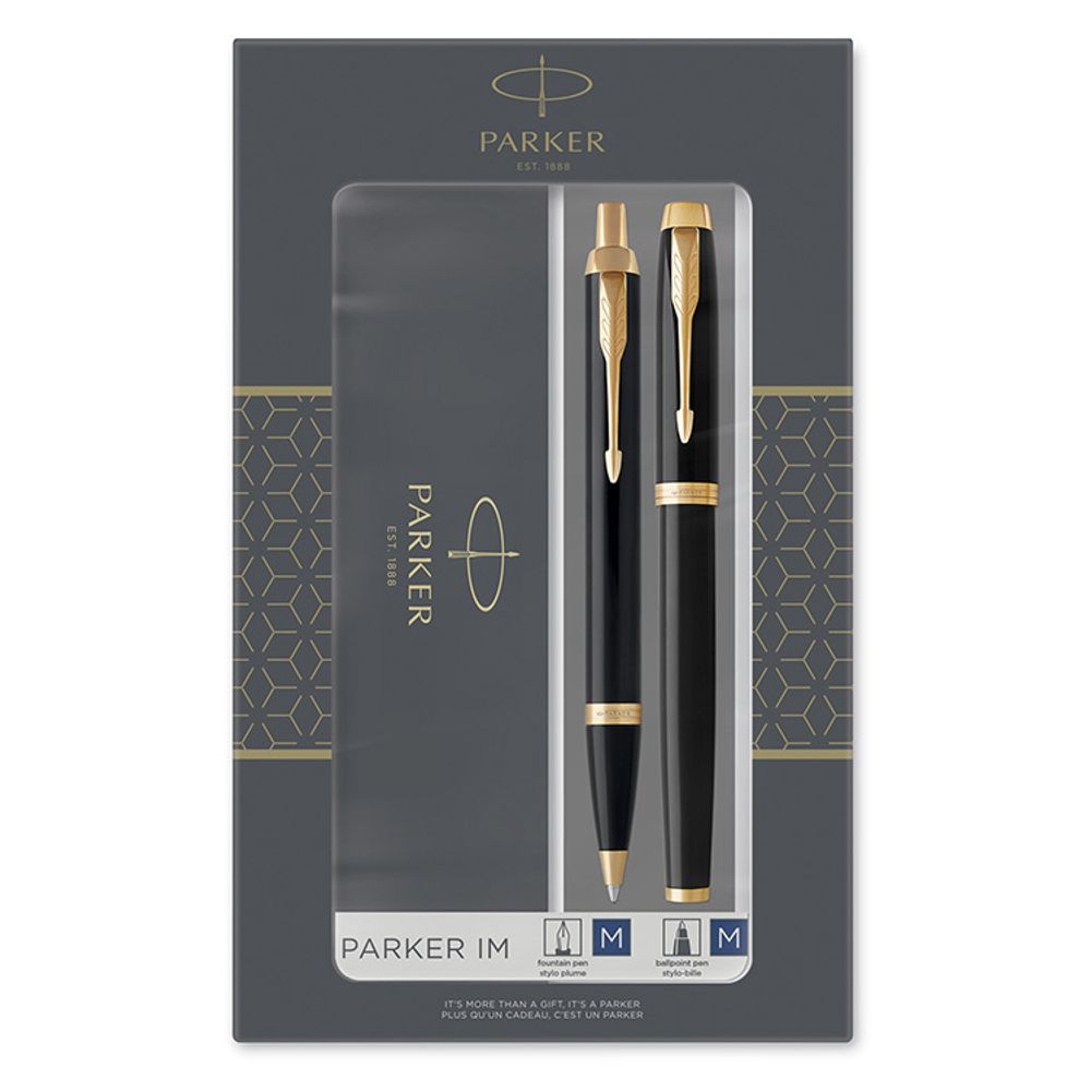 Набор Parker IM Metal FK221 перьевая и шариковая ручки (2093216)