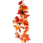 Лиана искусственная «Green garden» 170см клен, цвет оранжево-красный