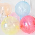 Шар (18"/46 см) Сфера 3D, Deco Bubble, Красный, Кристалл