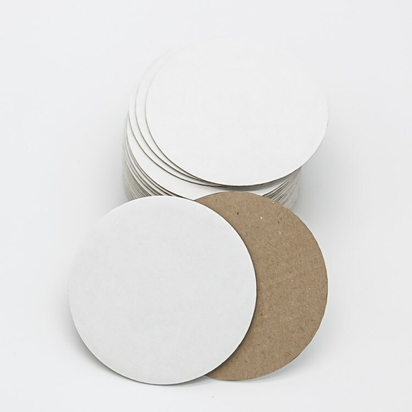 Картонный задник 66 мм. кофро-картон 1,3 мм. Двухсторонний: белая сторона, коричневая сторона.