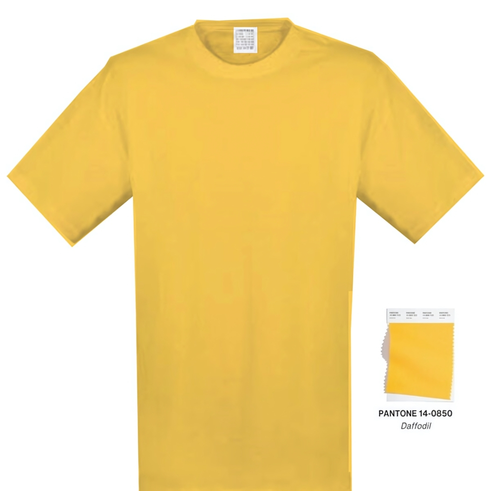 Футболка женская однотонная, цвет желтый, р 42 ( маломерит, р.40 )