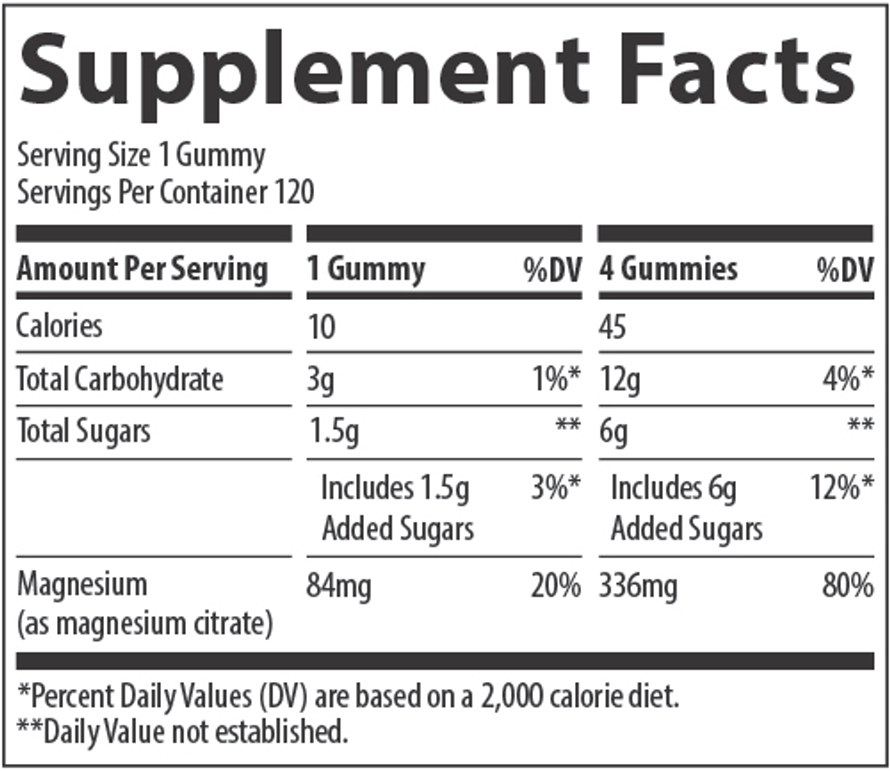 Magnesium Gummies 120 gummies