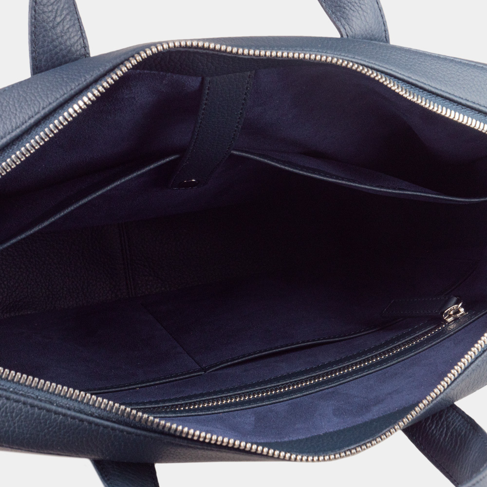 Сумка для ноутбука и документов Bocage Business из кожи теленка, синего цвета