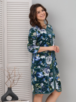 Халат Хвл-562/зеленый-цветущийсад