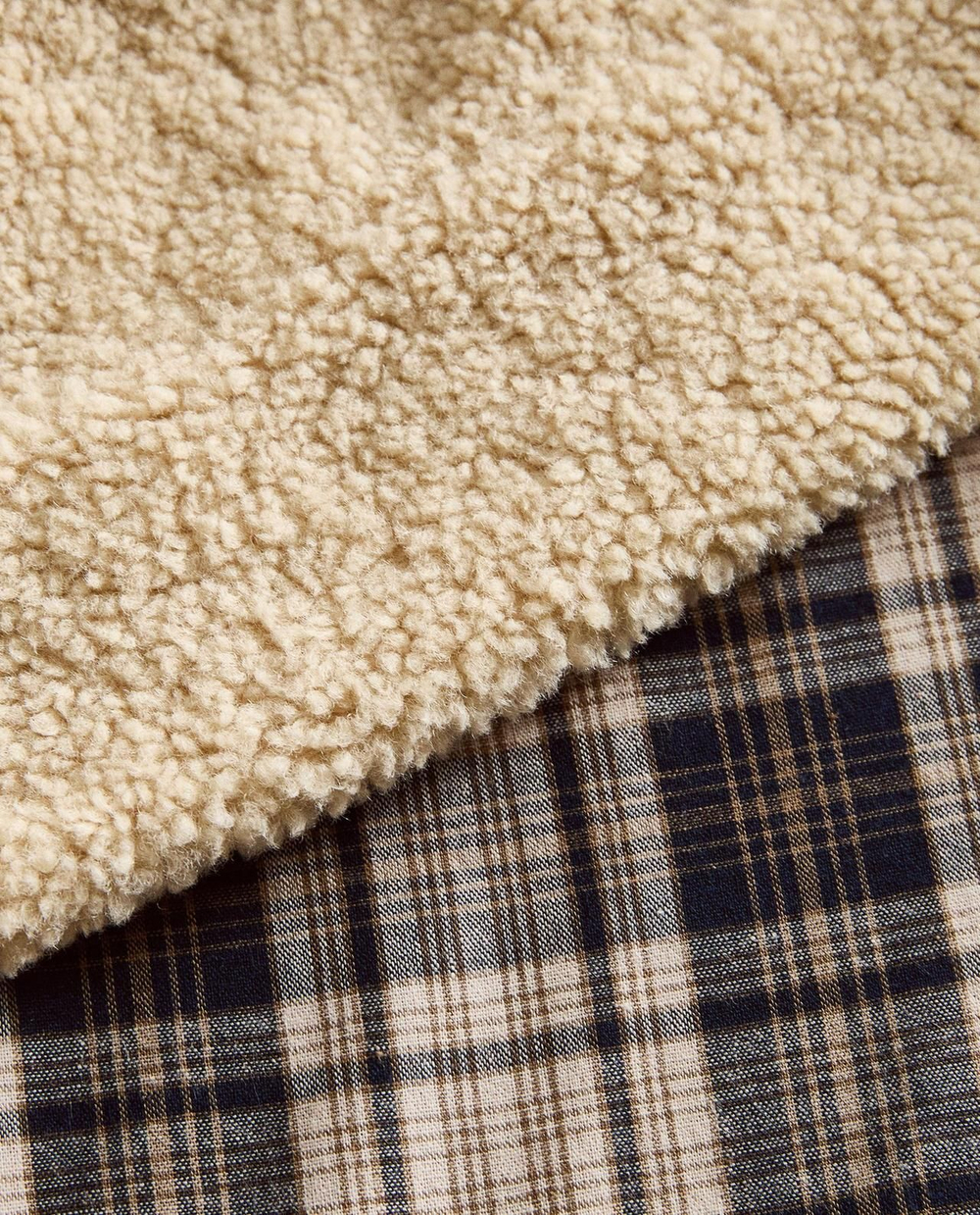 Zara Home - Плед с эффектом меха, синий, 140x190 см