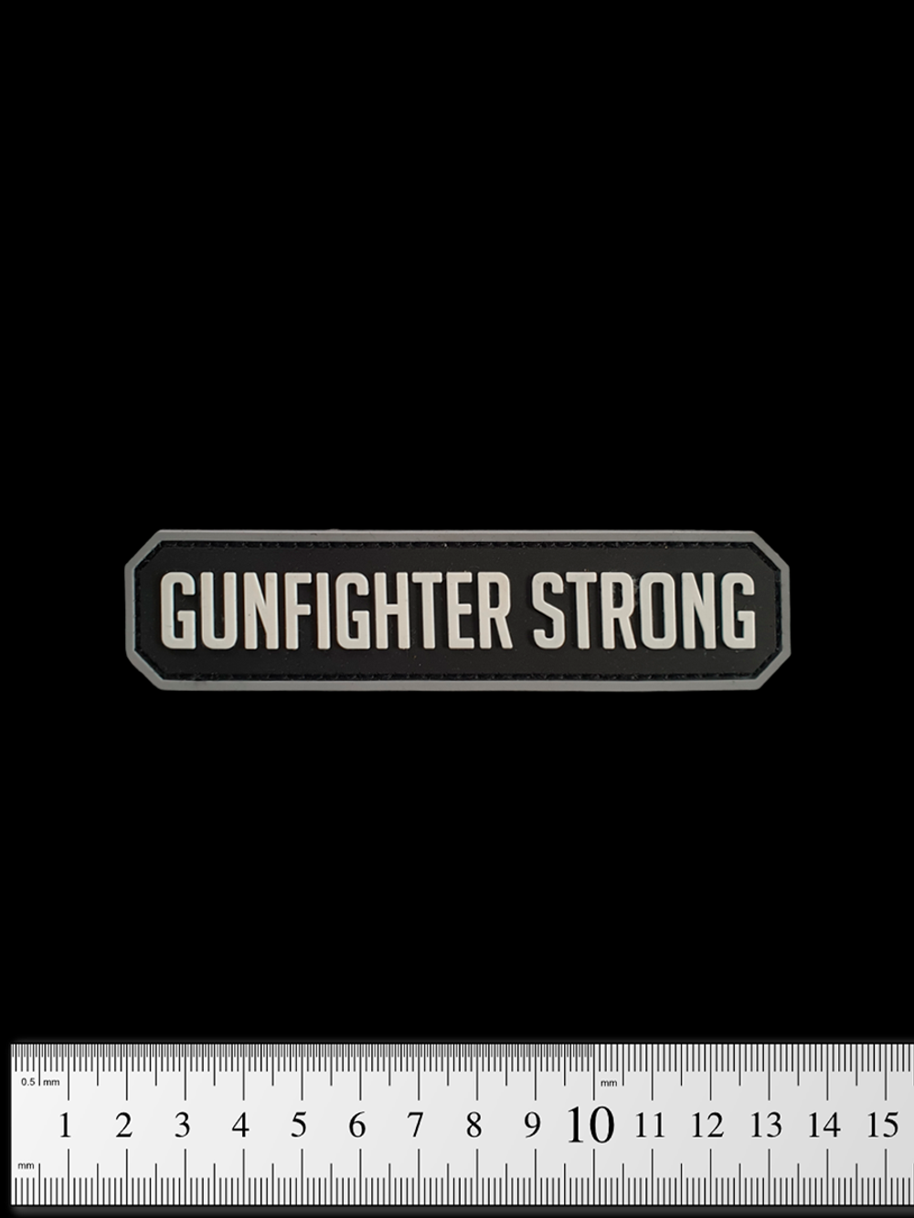 Шеврон Gunfighter Strong лента PVC. Чёрный