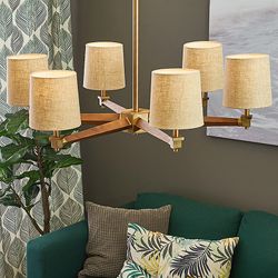 Люстра На Штанге Jorgenson D85 White/Dark Wood By Imperiumloft