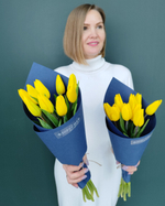 Букет из желтых тюльпанов 9шт(00169)