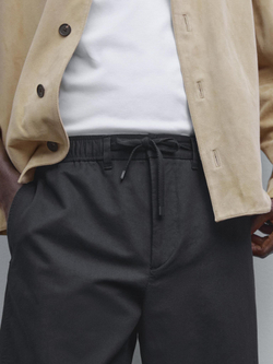 Massimo Dutti Джоггеры из хлопковой смеси, черный