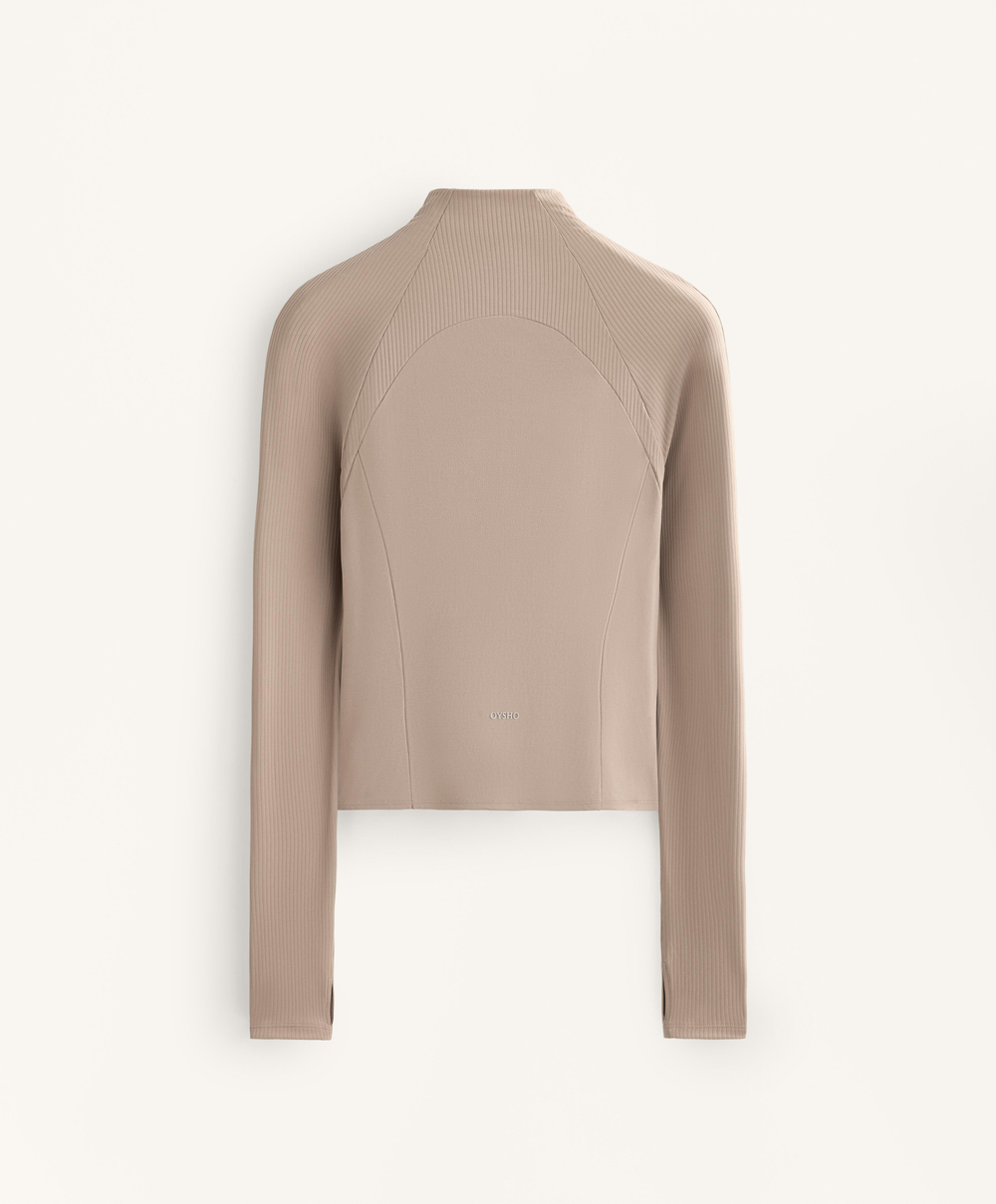 Oysho Высокотехнологичная куртка в рубчик, норка