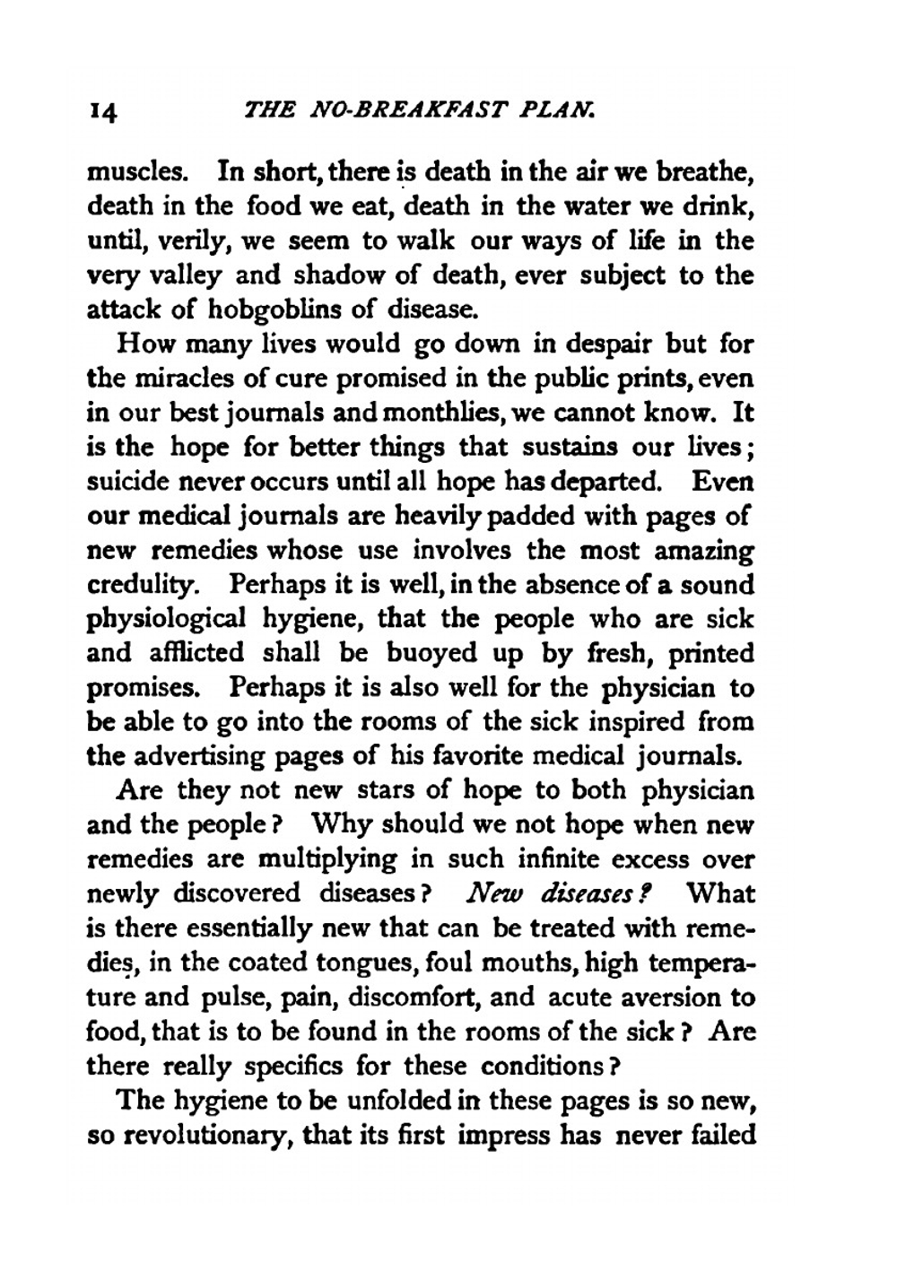 The No-Breakfast Plan and the Fasting-Cure | Dewey Edward Hooker