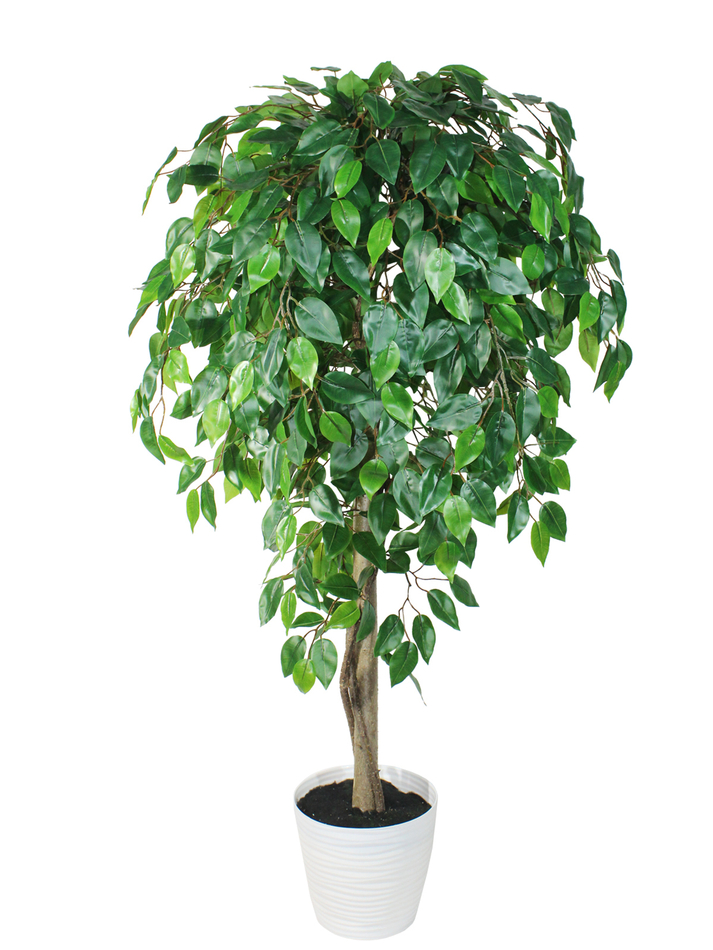 Искусственное дерево Фикус зеленый 130см в горшке