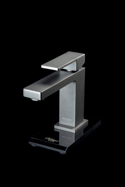 Cмеситель для умывальника Qubic Matt Gun Metal