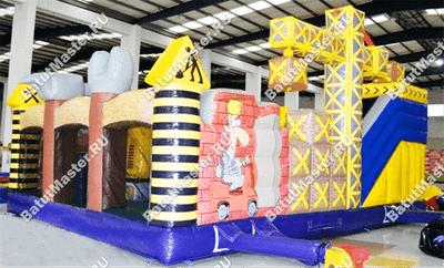 Коммерческий надувной батут "Строители"