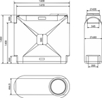 Ёмкость Танк 1000л Политим 1000 л. прямоугольный (1600x650x1450см;синий) - арт.560725