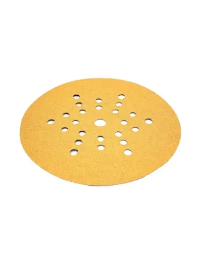 225мм P60 10шт. Шлифовальный абразивный круг для шлифовки под липучку Minamo Golden Warrior