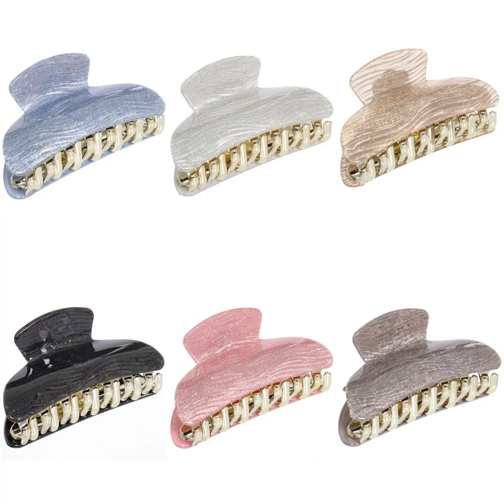 Заколка-краб для волос « ЭЙФОРИЯ», эва, микс 6 цветов, 8см (блистер Кокетка)