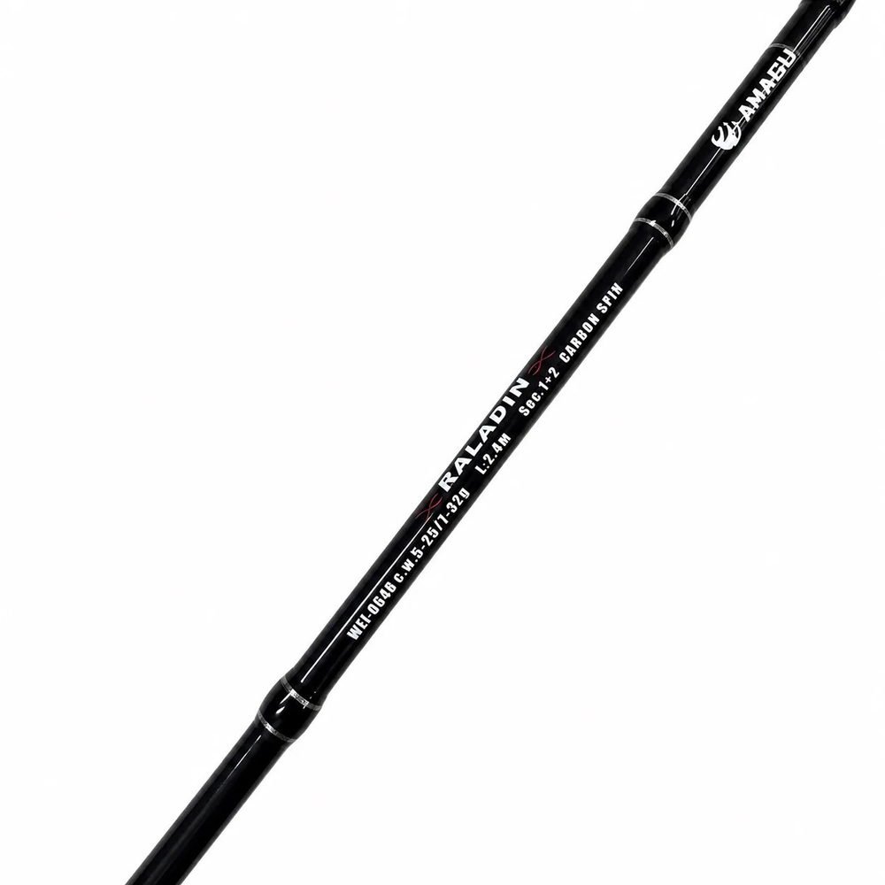 Спиннинг RALADIN AMAGU 064 тест 5-25G/7-32G Размер 2.7 мет. 2-хлыста CARBON SPIN