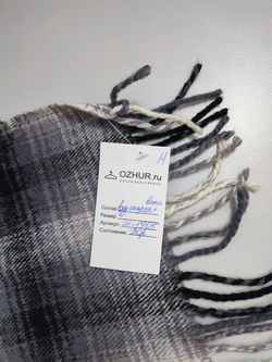 Шарф в клетку шерстяной