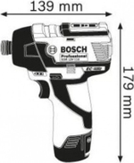 Гайковерт аккумуляторный BOSCH GDR 10,8 V-EC/ 12V-110 бесщеточный 06019E0005 2х3,0Ач, кейс