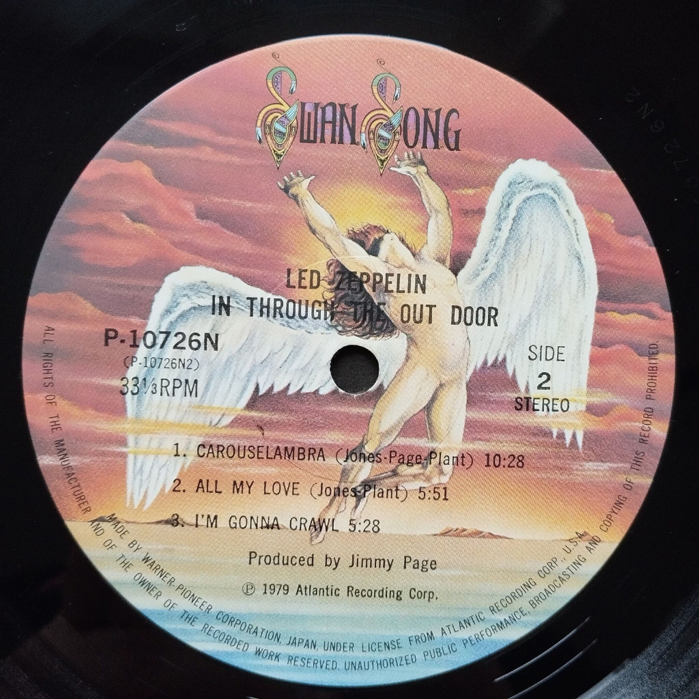 Винтажная виниловая пластинка LP Led Zeppelin In Through The Out Door (Japan 1979)(No Obi) Slave D
