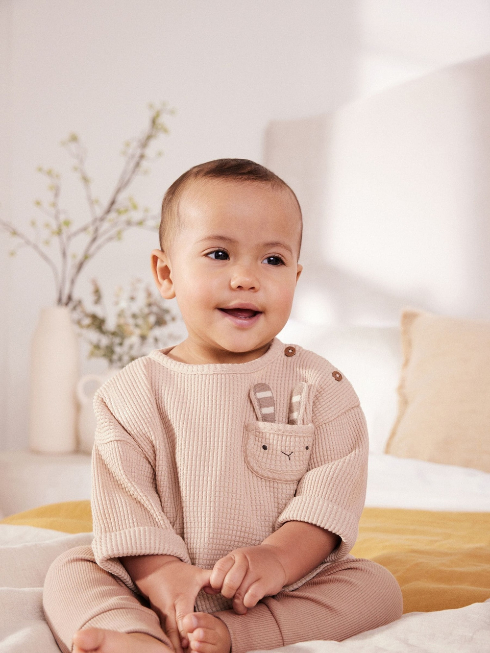 Толстовка и легинсы в комплекте для малышей Next 835-932, Бежевый