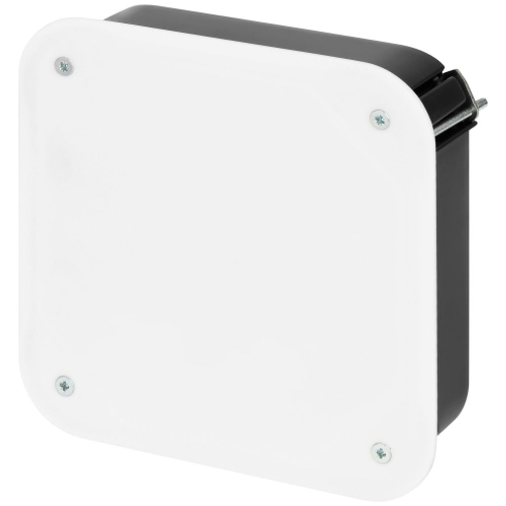 Распаячная коробка ЭРА KRP-115-115-45 СП черно-белая 115х115х45мм для полых стен металлические лапки крышка IP20